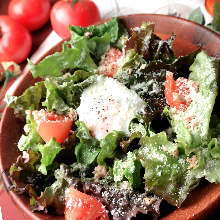 Caesar salad with slow-poached egg