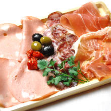 Assorted prosciutto and salami