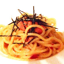 Spaghetti with mentaiko