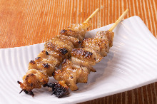 Chicken skin skewer