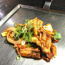 Squid and kimchi teppanyaki