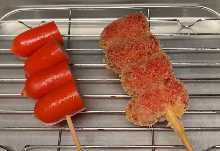 Fried wiener skewer