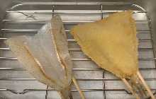 Fried smelt-whiting skewer