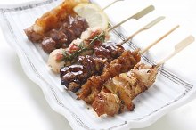 Assorted grilled skewers