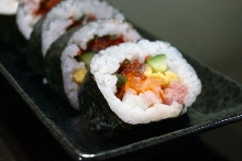 Fresh fish sushi roll