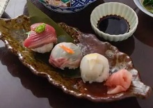 Assorted temari sushi, 3 kinds