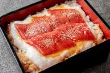 Bluefin tuna with grated yam rice bowl