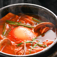 Manila clam sundubu jjigae