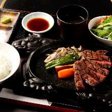 Wagyu beef steak set