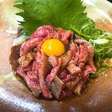 Rare Wagyu beef tartare