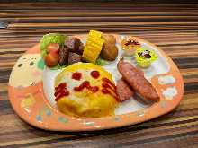Children's plate (hamburger set)