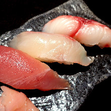 Assorted nigiri sushi, 3 kinds