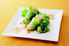 Fresh shrimp and avocado spring roll