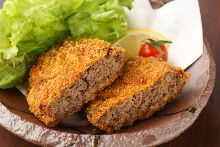 Minced horse meat cutlet