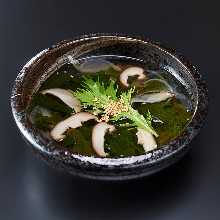 Wakame seaweed soup