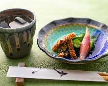 vinegared eel and cucumber