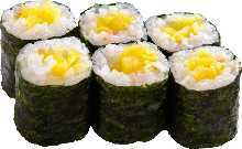 Pickled vegetable sushi rolls