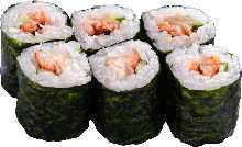 Eel and cucumber sushi rolls