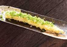 Whole eel tempura