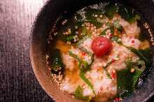 Ochazuke with dashi soup Ochazuke with dashi soup