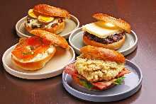 Rice Flour Bagel Lunch Set(Bagel Sandwich/Salad/Soup/Side Dish/Soft Drink)