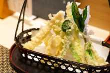 Assorted vegetable tempura