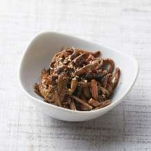 Senmai (third stomach) namul (Korean seasoned bean sprouts)