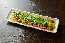 Salmon and avocado Carpaccio