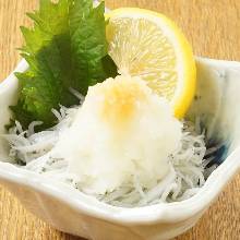 Whitebait with grated daikon