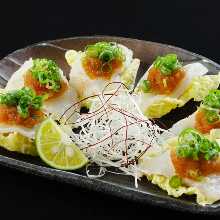 Torafugu Sashimi (Pufferfish Sashimi)