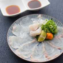 Longtooth grouper sashimi