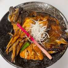 Simmered grouper scraps
