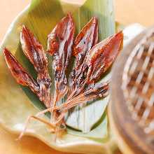 Whole dried firefly squid