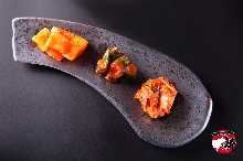 Assorted kimchi platter