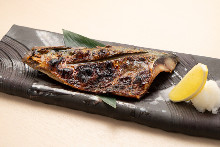 Salted and grilled mackerel