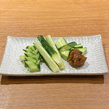 Miso cucumbers