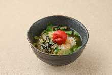 Ume chazuke (plum and rice with tea)