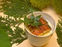 Eel chawanmushi (steamed egg custard)