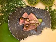 Braised duck breast in red wine