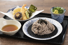 Tempura zaru buckwheat noodles