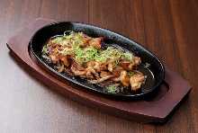 Chicken neck Teppanyaki