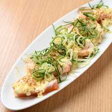 Grilled salmon with ponzu mayonnaise