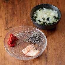 Ume chazuke (plum and rice with tea)