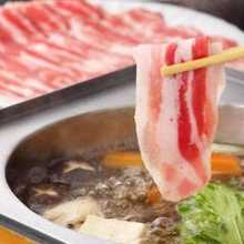 Pork and Joshu beef shabu-shabu
