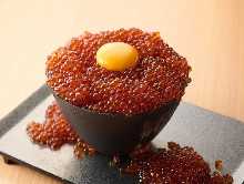 Salmon roe rice bowl