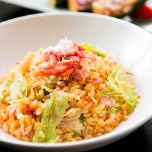 Crab and lettuce fried rice