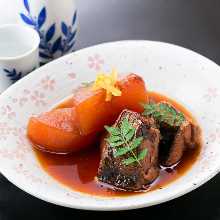 Yellowtail and daikon radish