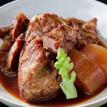 Simmered pork belly