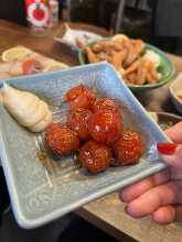 Charbroiled cherry tomatoes