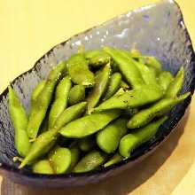 Grilled edamame